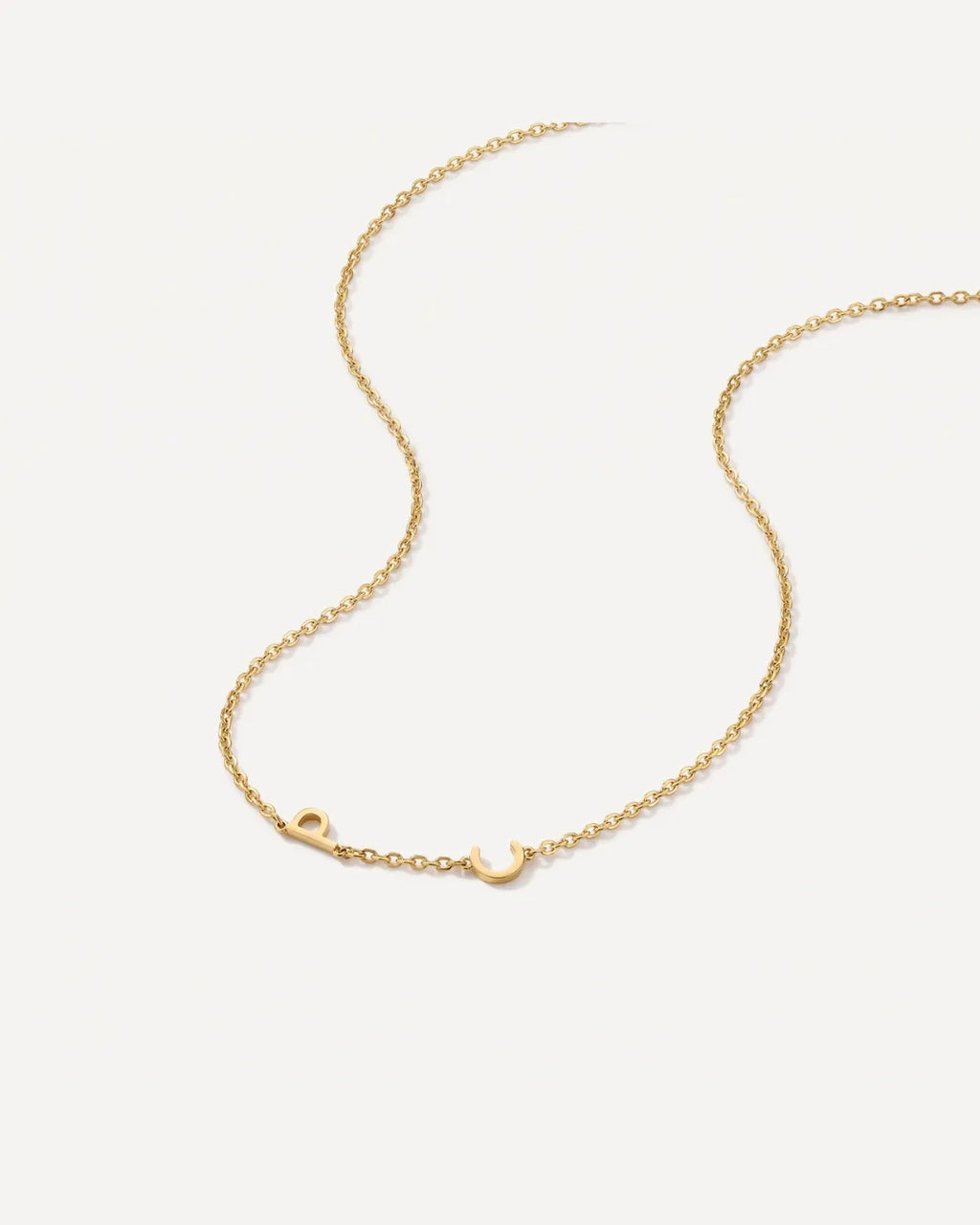 Annelise Sideways Initial Necklace Signature
