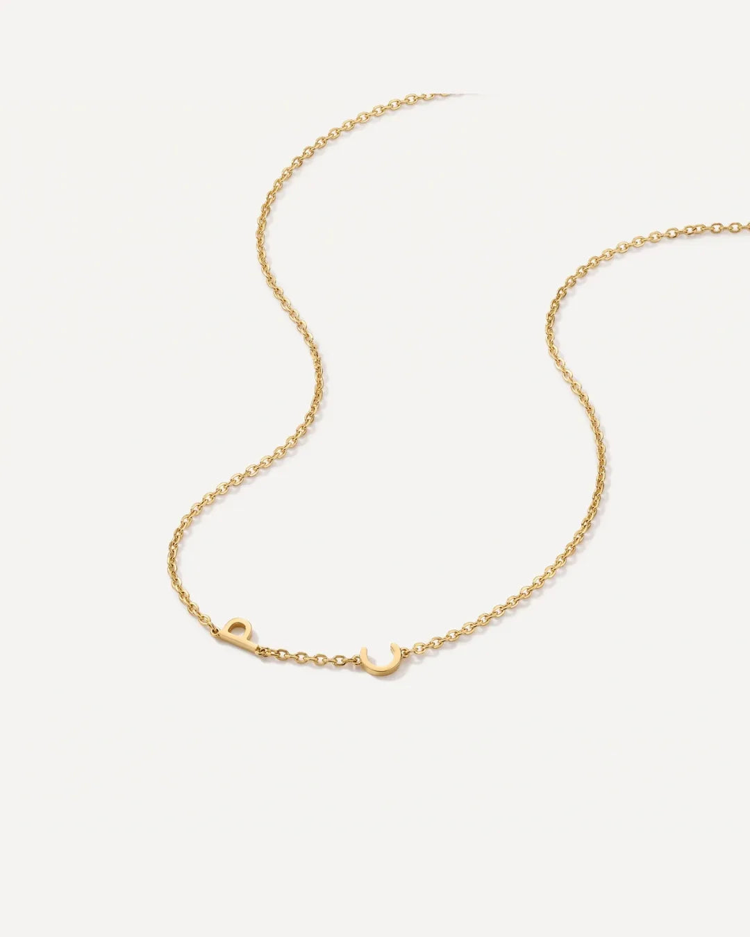 Annelise Sideways Initial Necklace Signature
