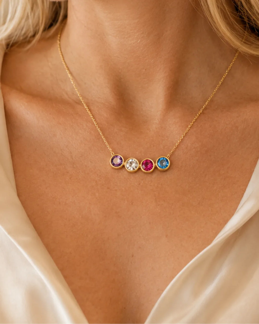 Viora Personalized Birthstone Necklace