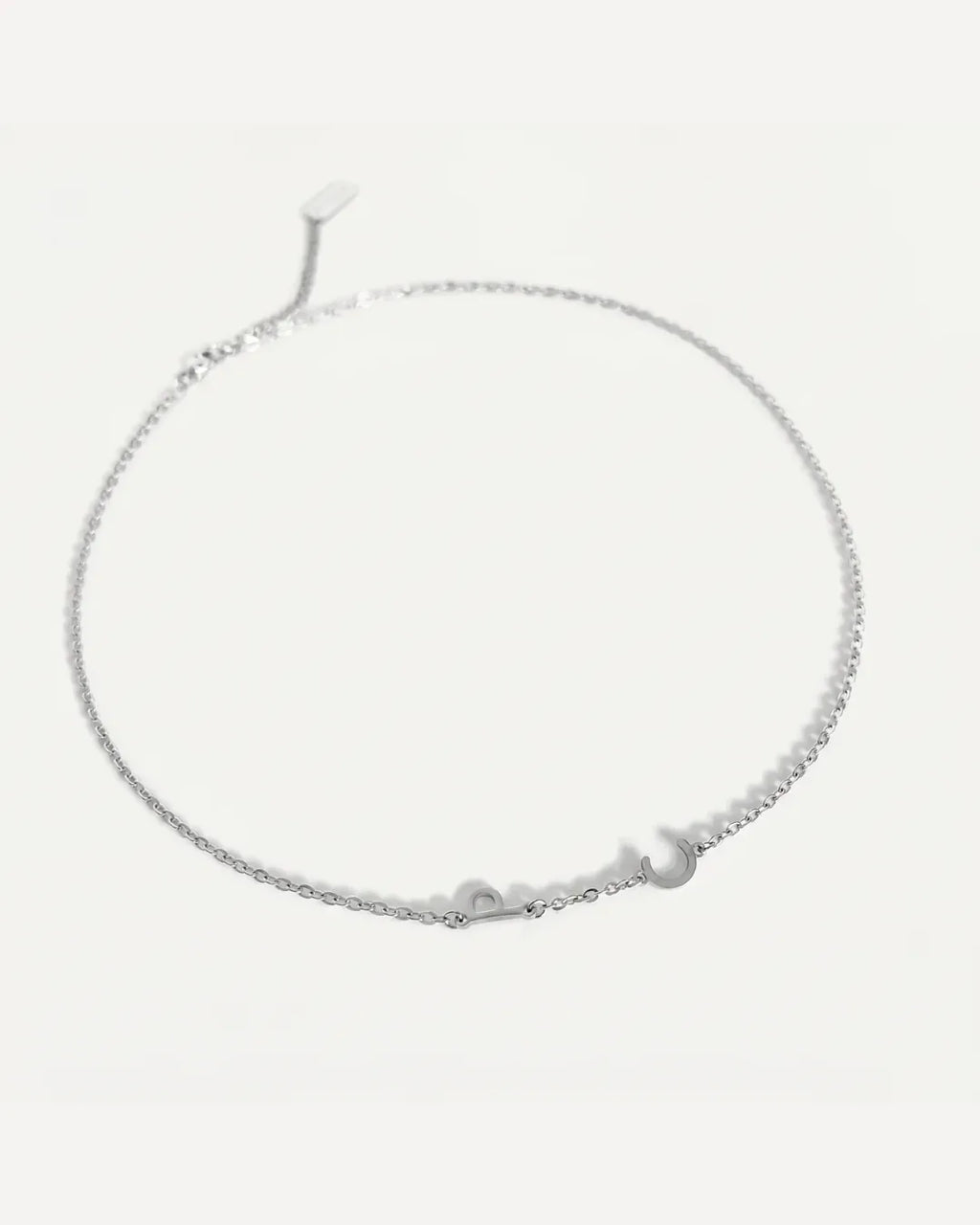 Annelise Sideways Initial Necklace Signature