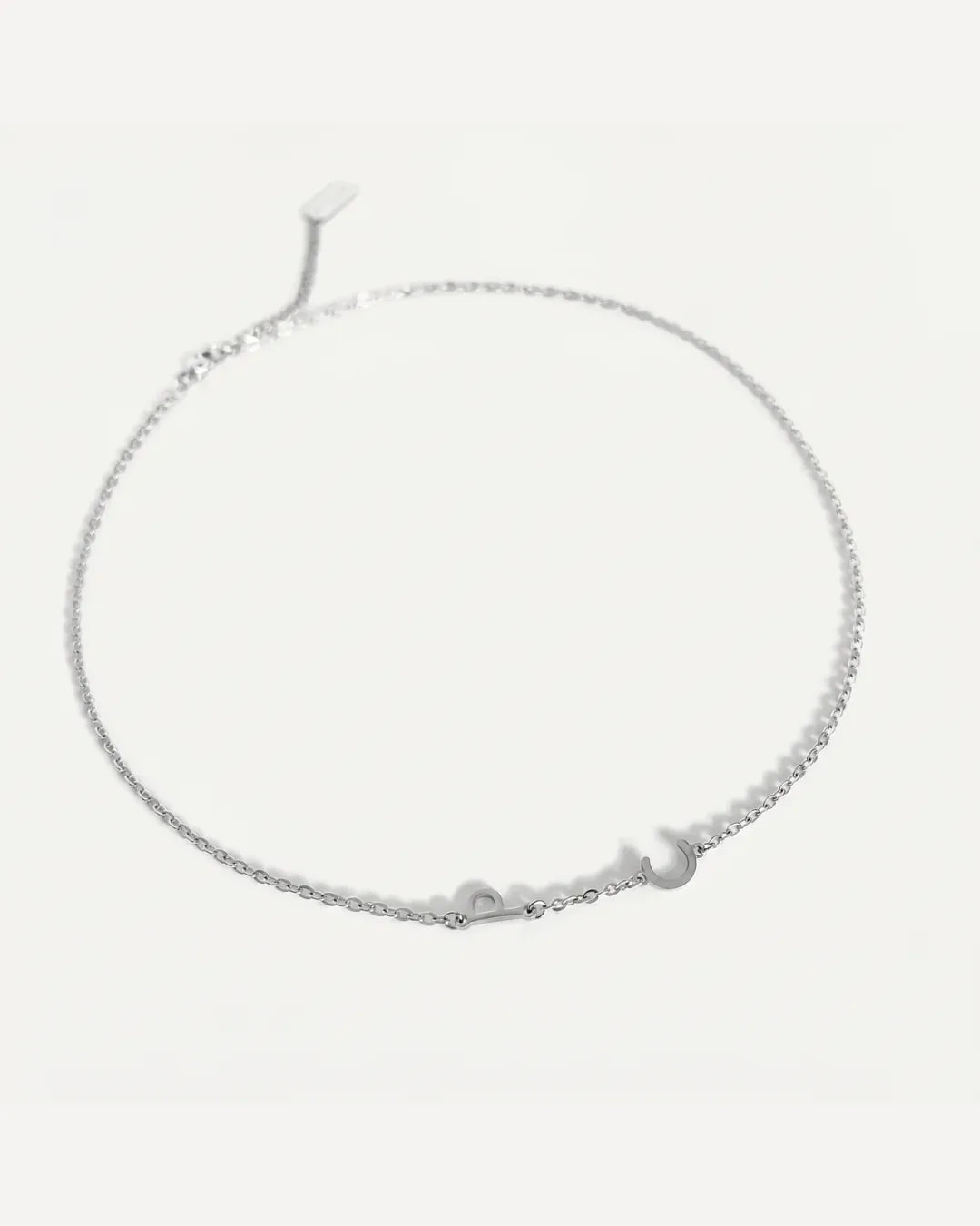 Annelise Sideways Initial Necklace Signature