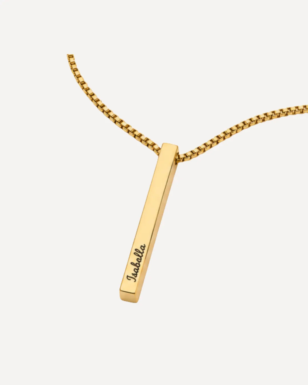 Charlotte Engraved Bar Necklace