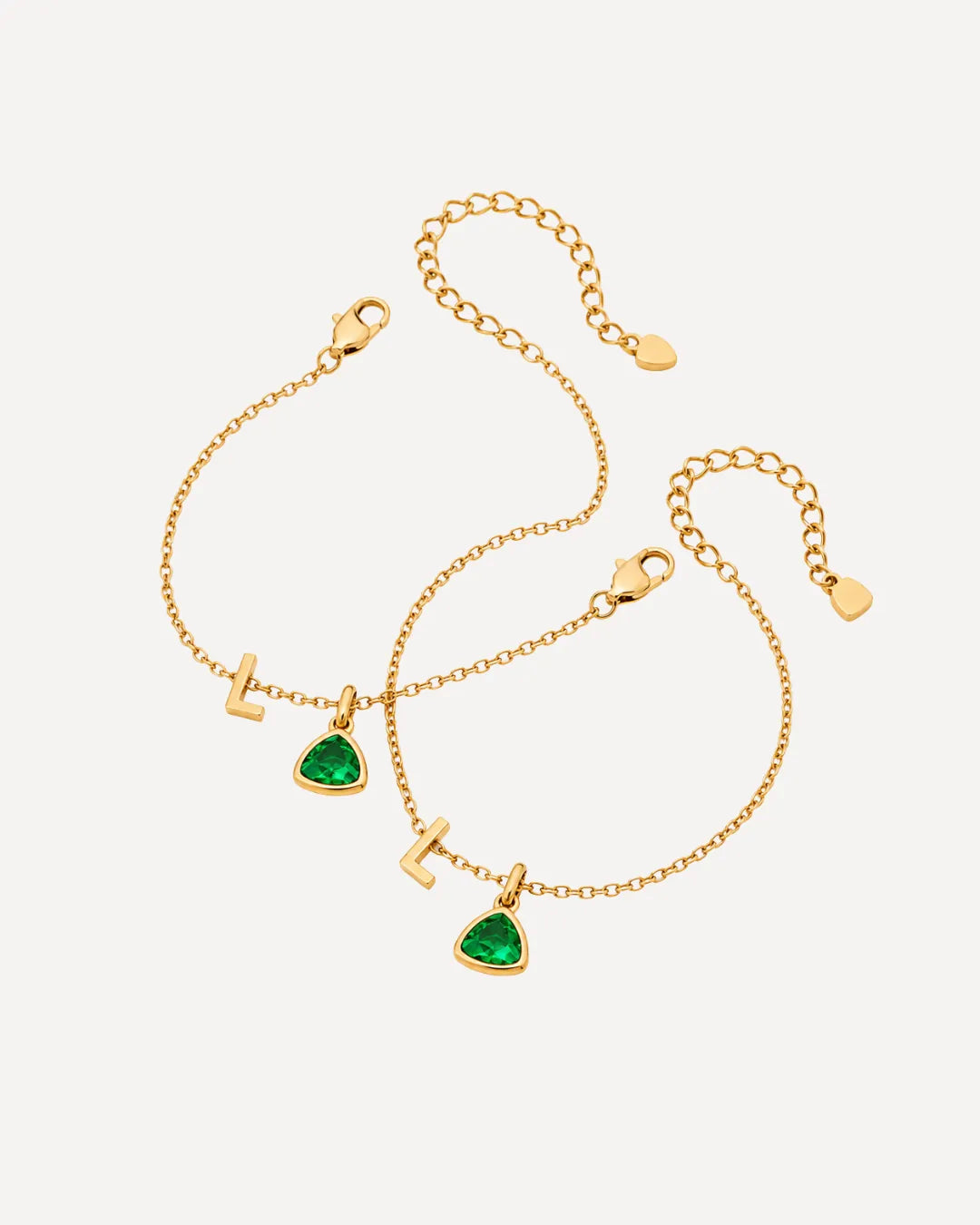 Ava Birthstone Initial Bracelet