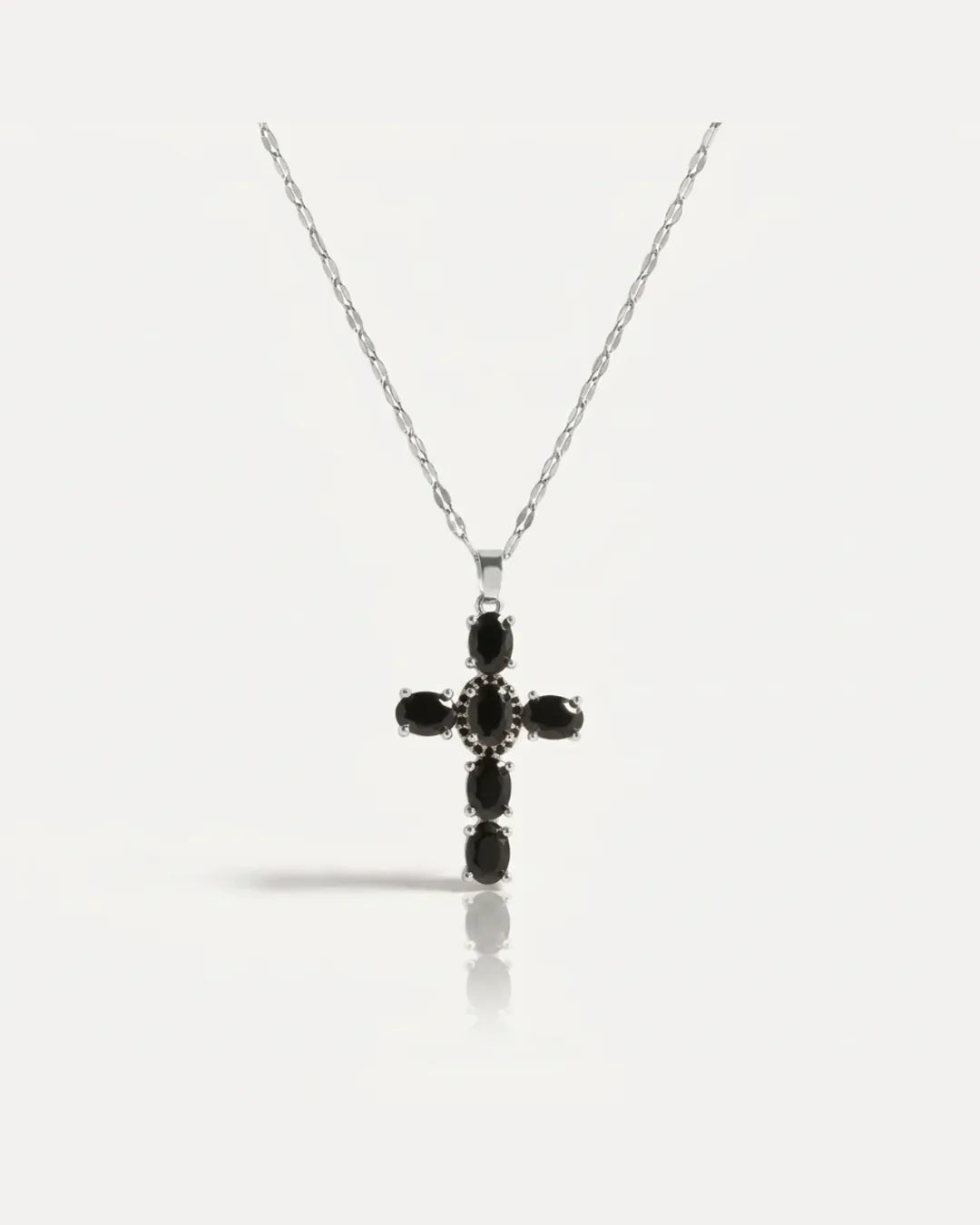 Esme Noir Cross Necklace Eternal