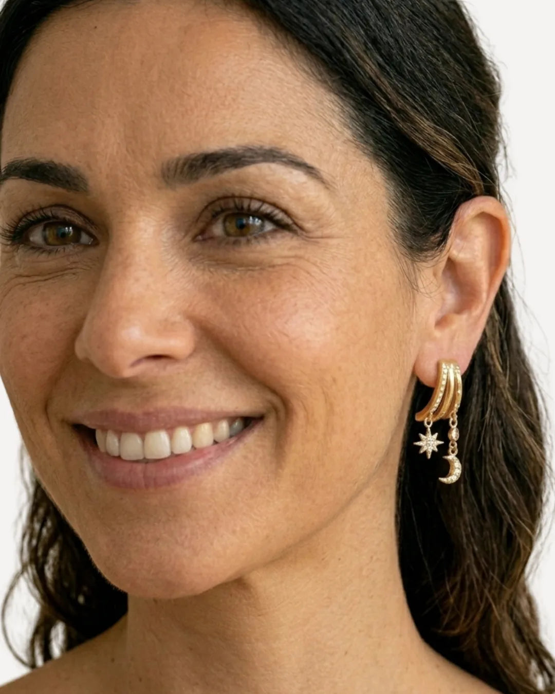 Luna Moon Star Illusion Earrings