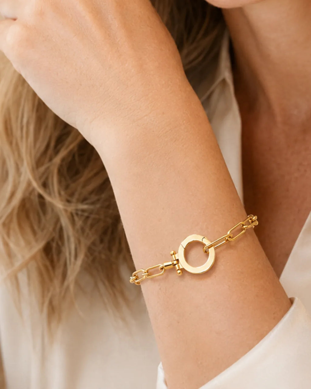 Ava Paperclip Chain Bracelet for Charms
