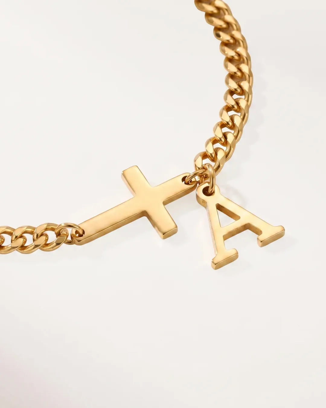 Valentina Cross Initial Bracelet Faith