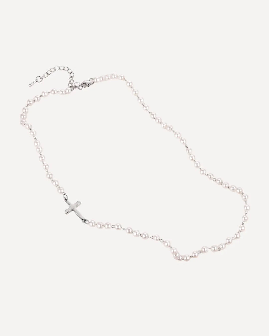 Celestine Cross Pearl Necklace Grace