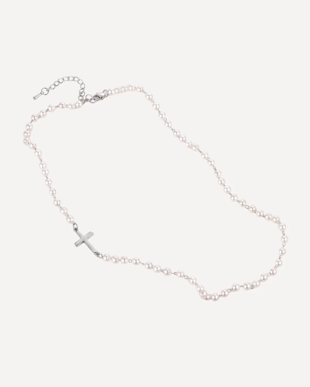 Celestine Cross Pearl Necklace Grace