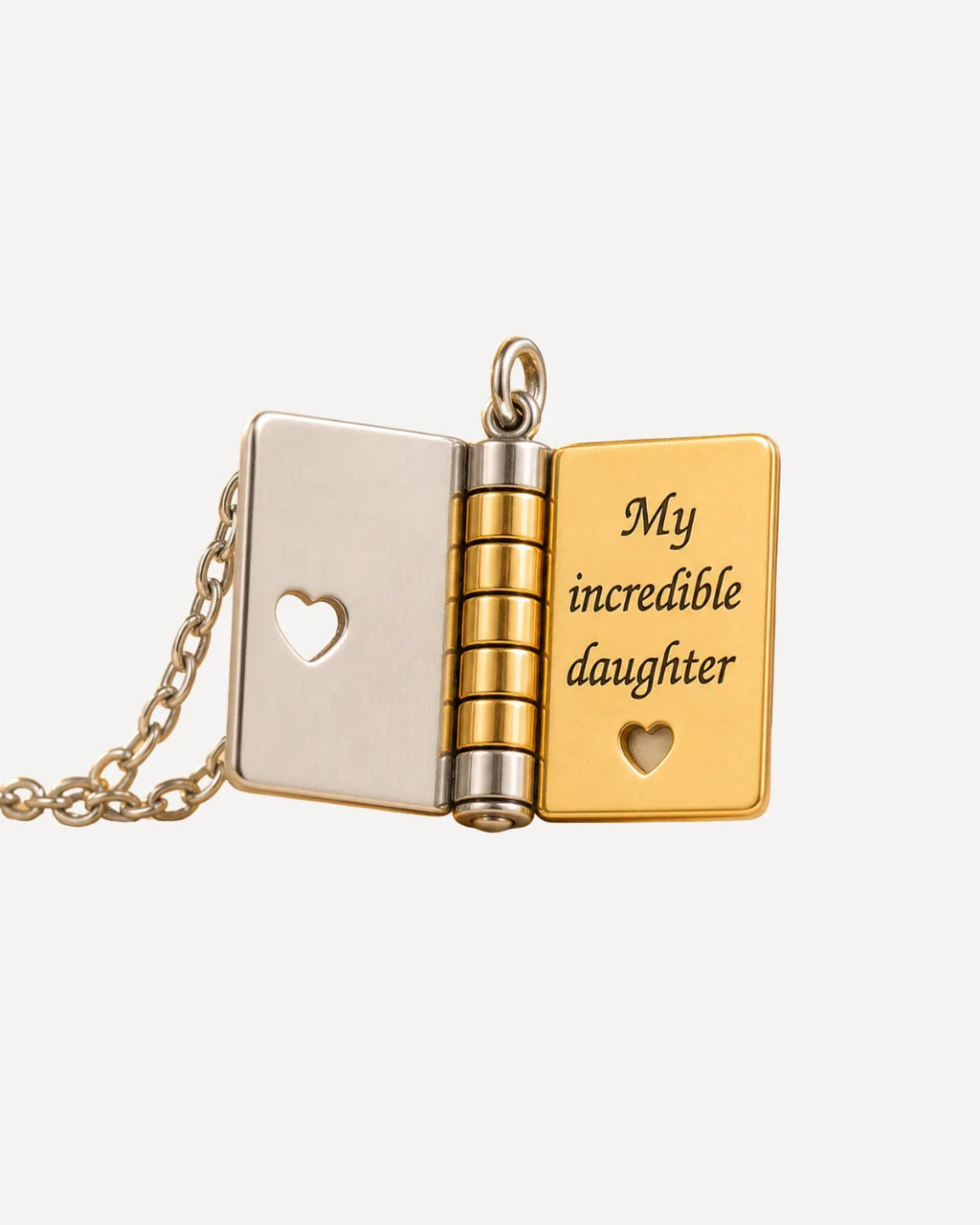 Book Locket Necklace for Daughter