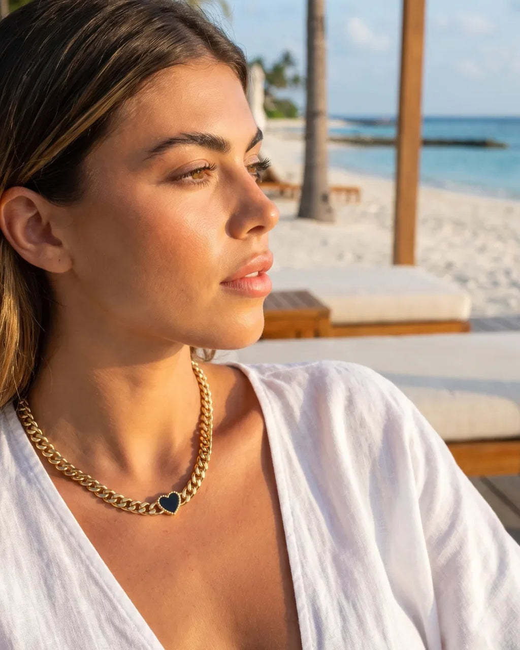 Sabrina Heart Chain Necklace Amour