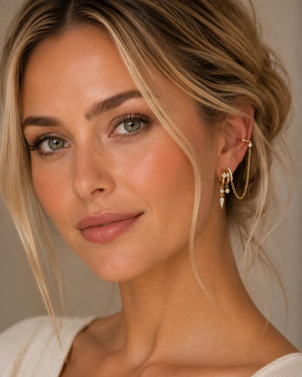 Celestia Illusion Chain Earrings Luxe