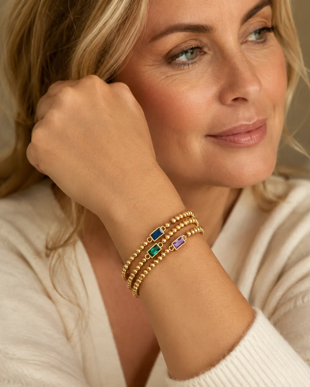 Sarah Gold Birthstone Bracelet