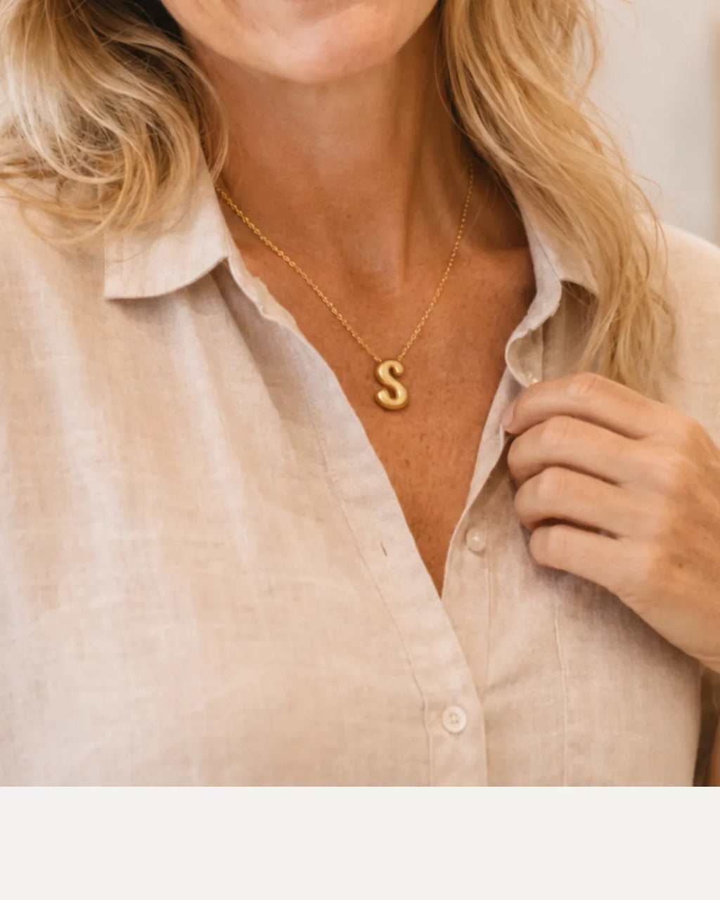 Amelia Bubble Initial Necklace