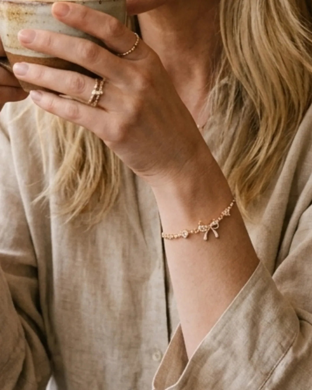 Adelina Bow Bracelet Charm