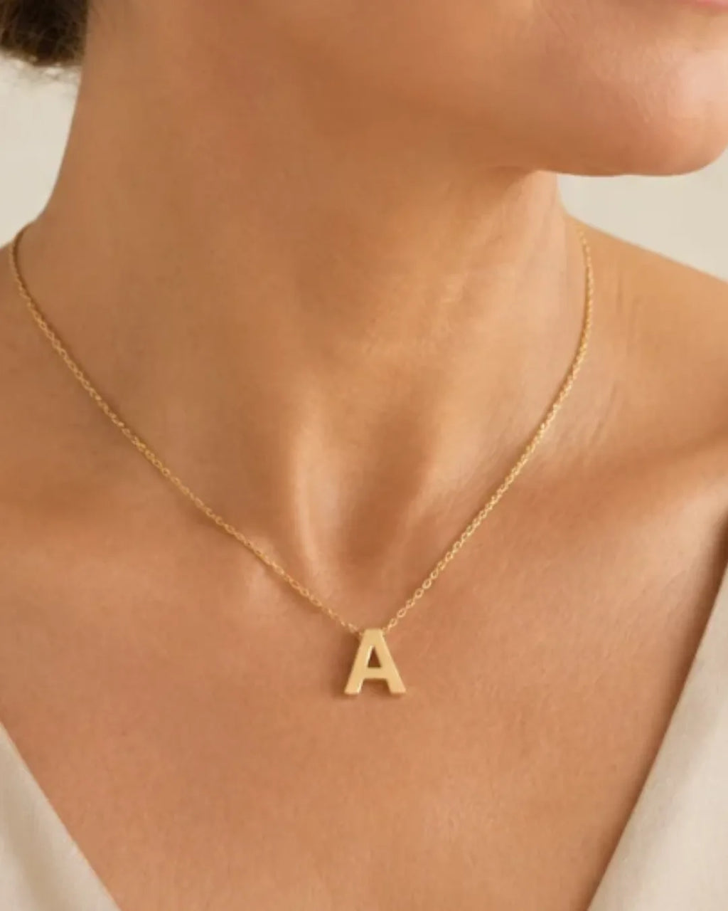 Dainty Initial Charm Necklace