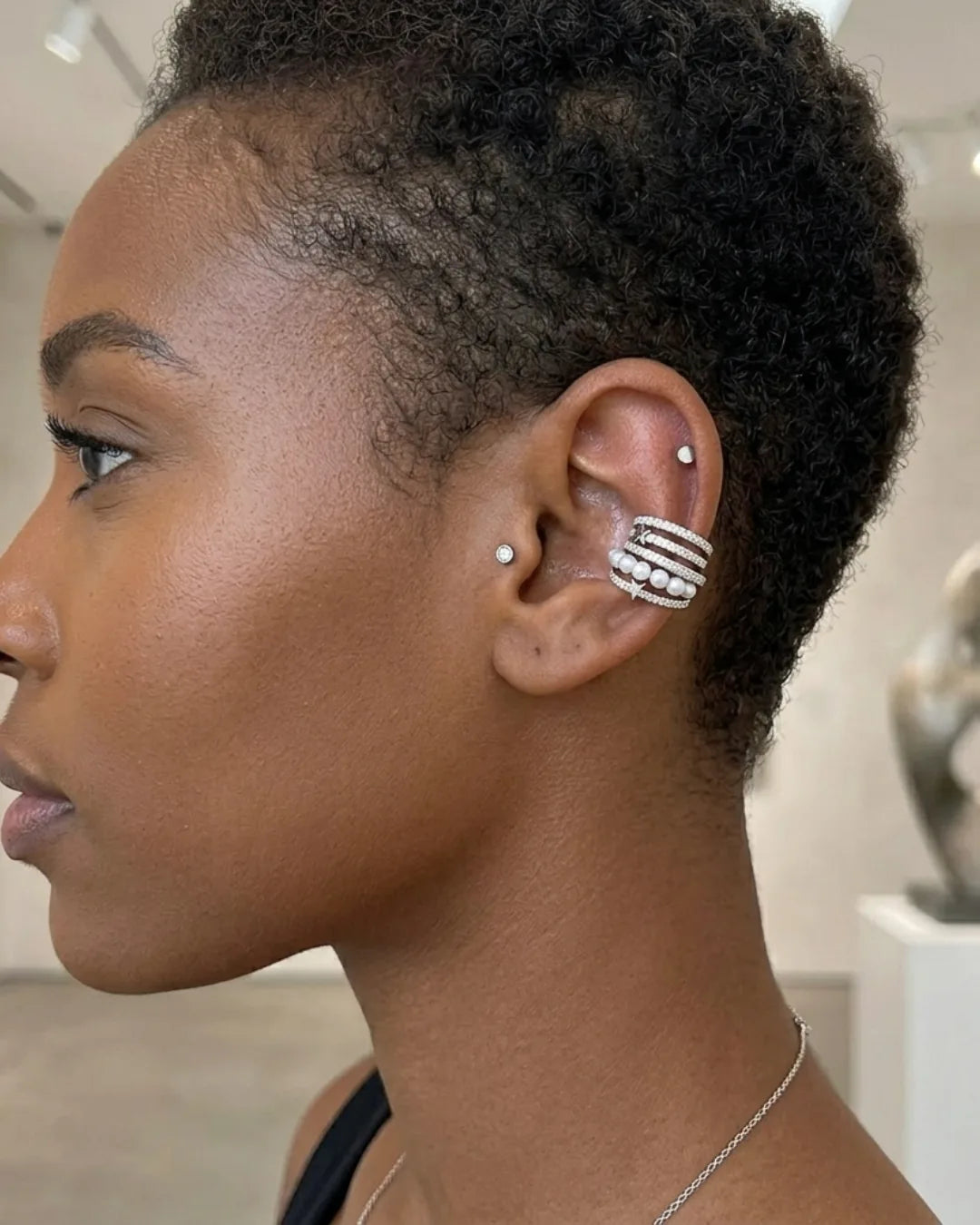 Evangeline Pearl Ear Cuff Luxe