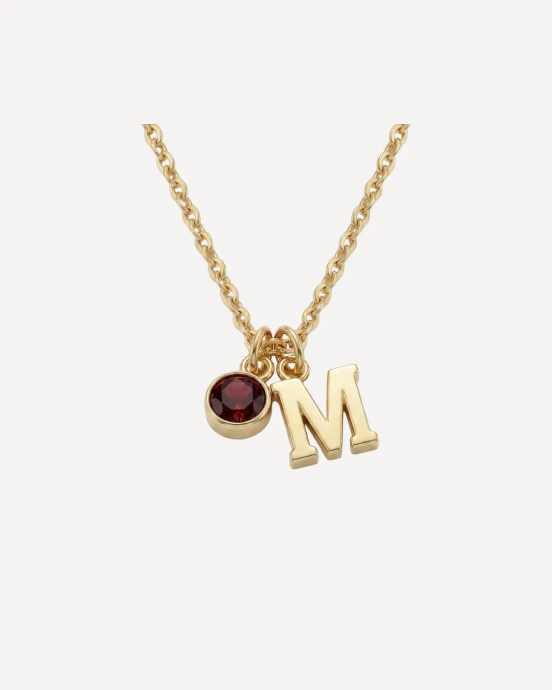 Isolde Initial Birthstone Necklace Signature