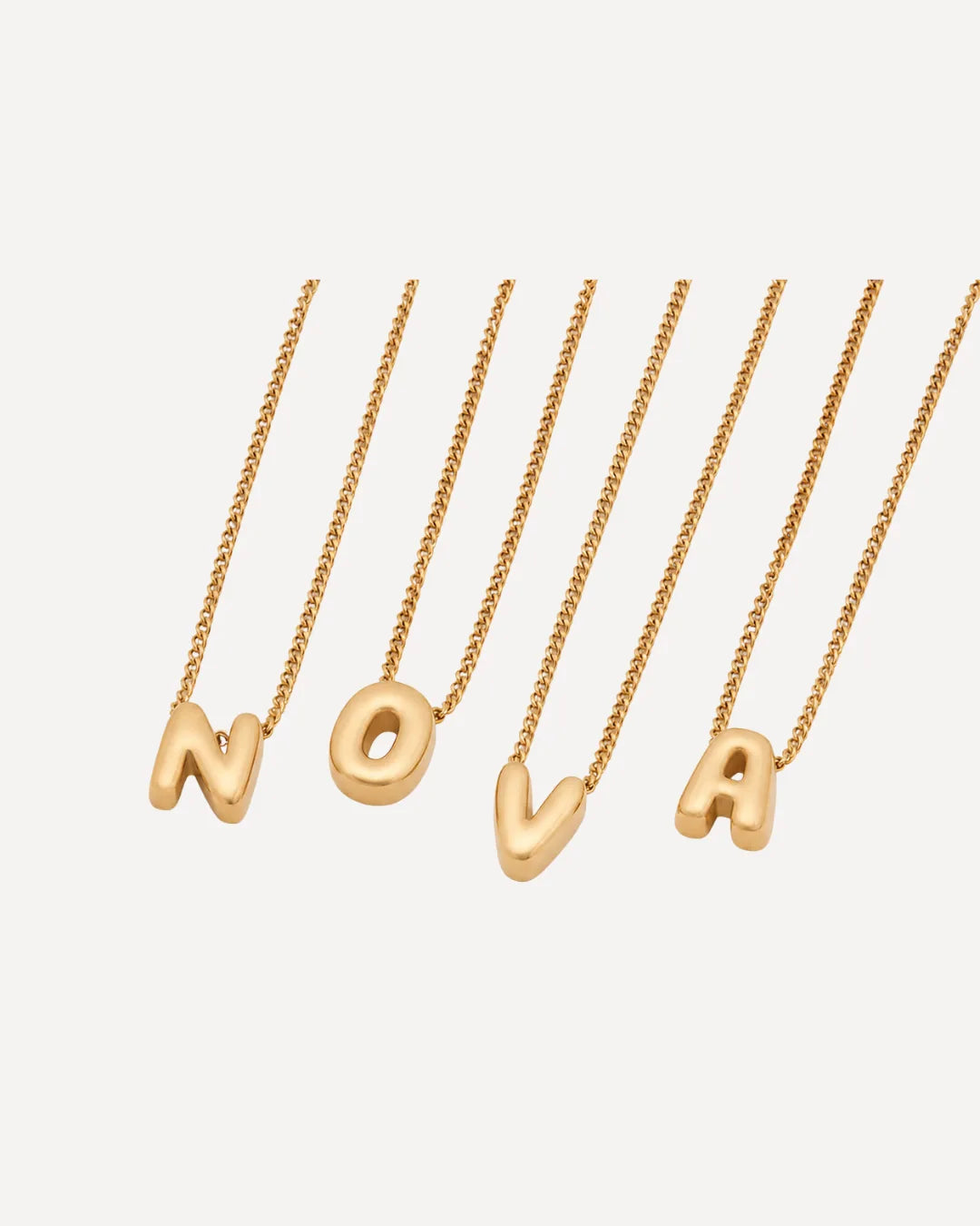 Emma Bubble Initial Charm Necklace