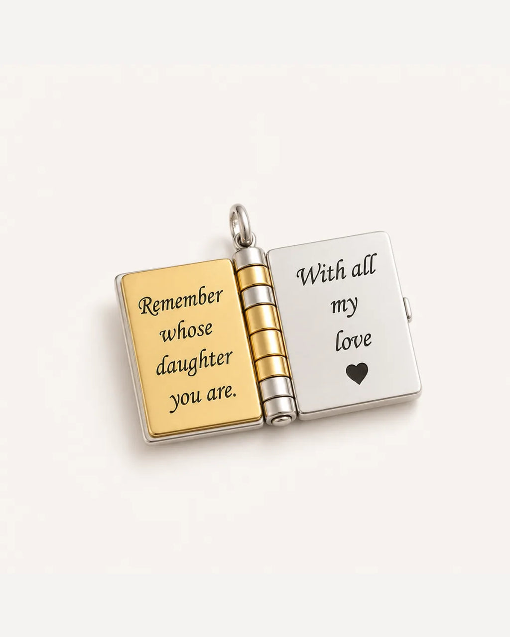 Book Locket Necklace for Daughter