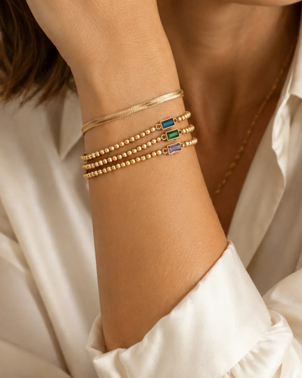 Sarah Gold Birthstone Bracelet