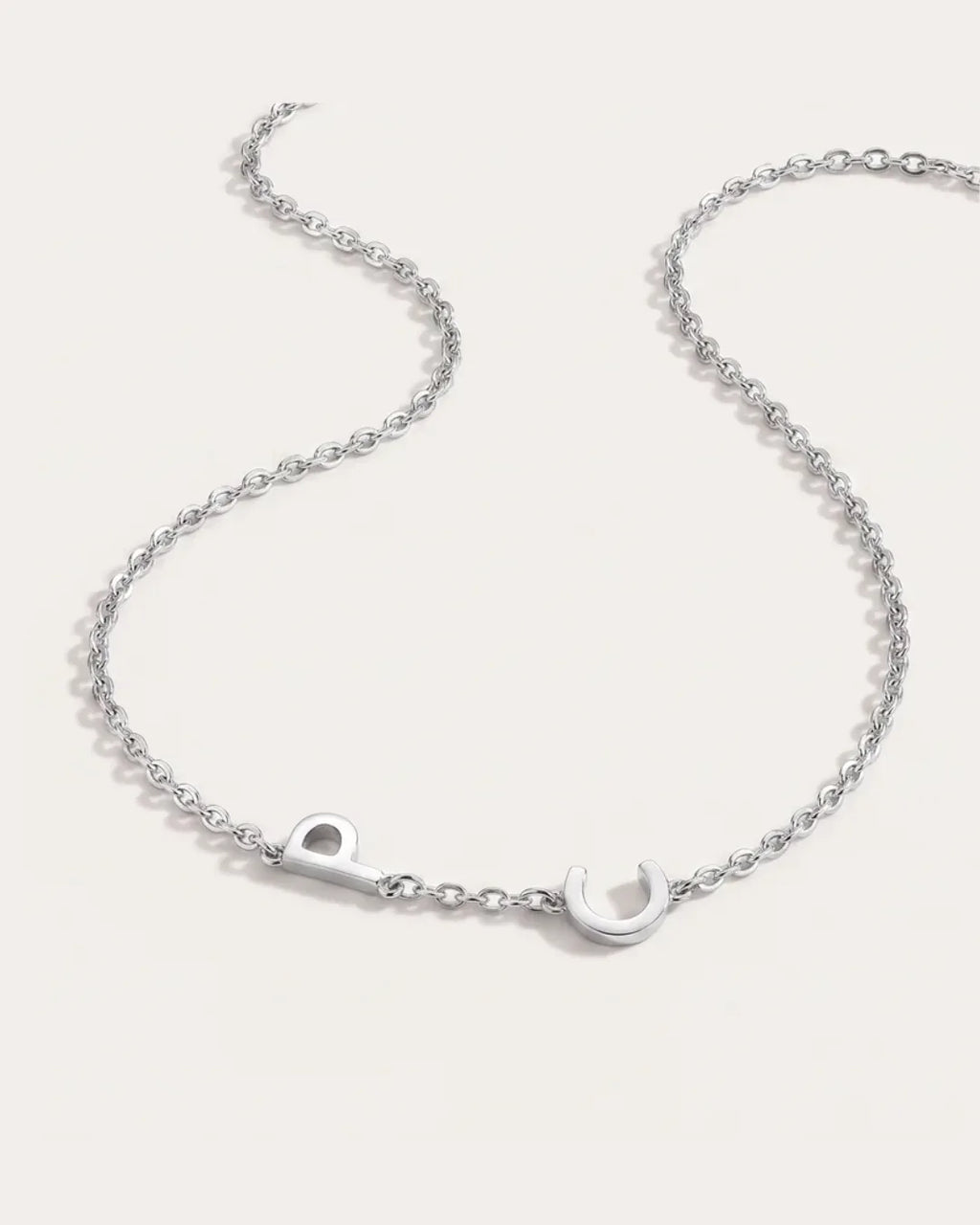 Annelise Sideways Initial Necklace Signature