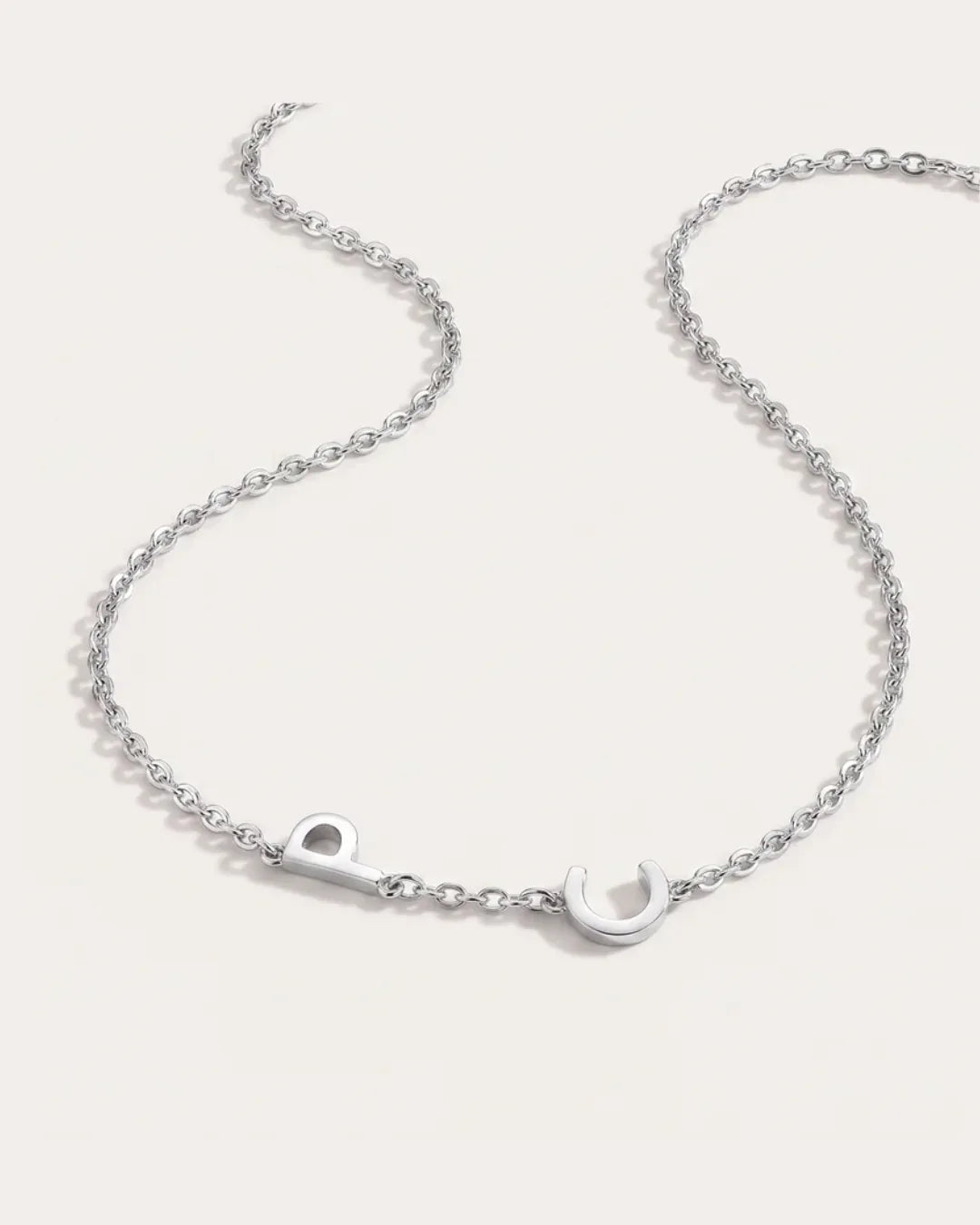 Annelise Sideways Initial Necklace Signature