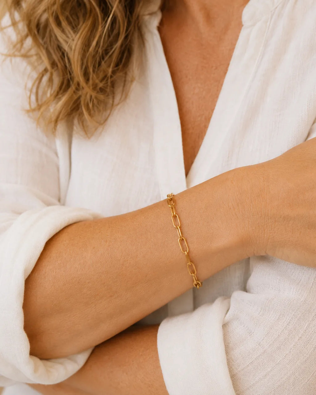Ava Paperclip Chain Bracelet