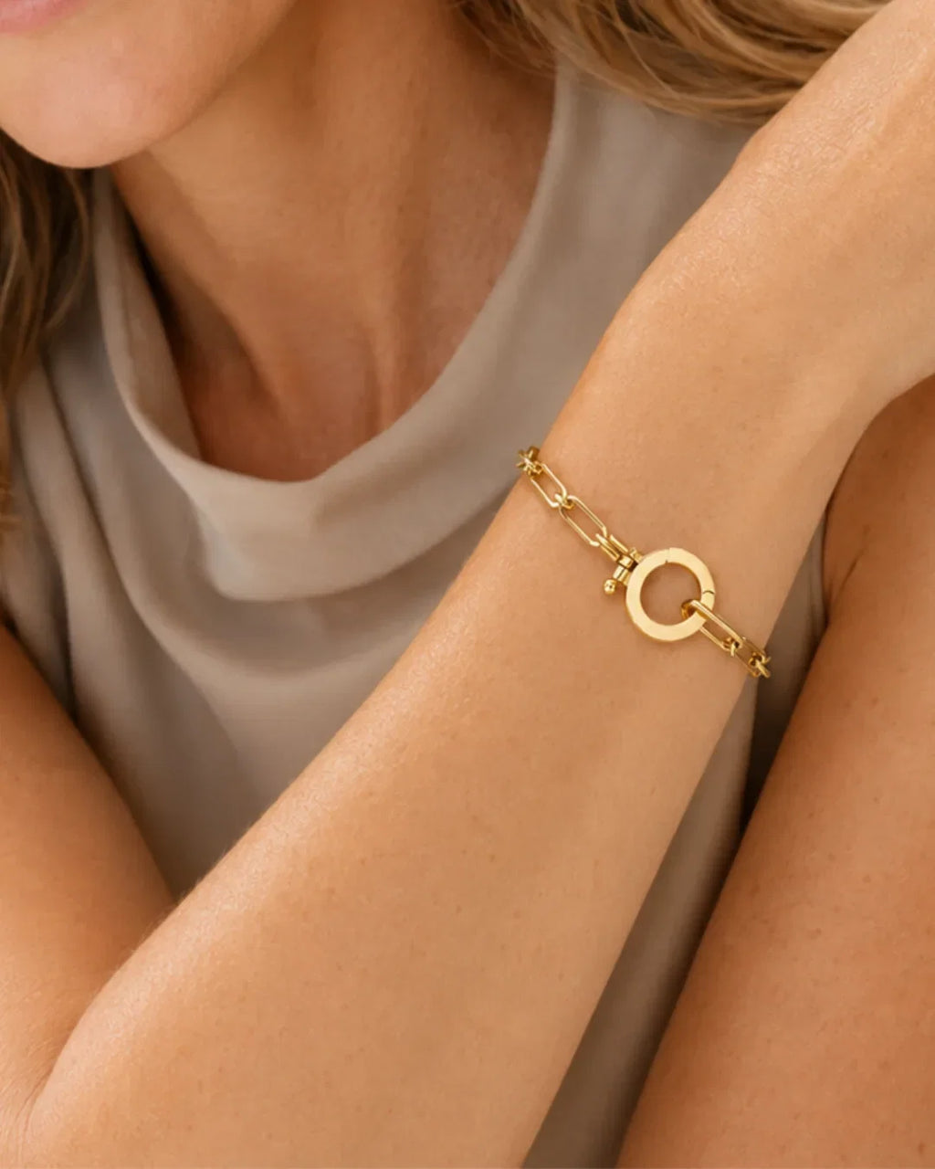 Ava Paperclip Chain Bracelet for Charms