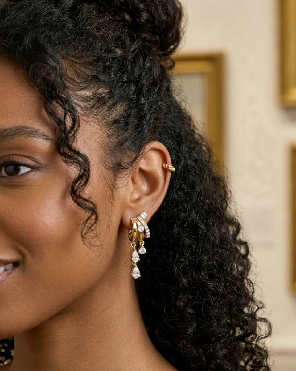 Odette Crystal Illusion Drop Earrings Radiance
