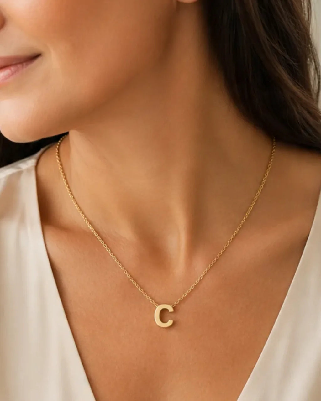 Dainty Initial Charm Necklace