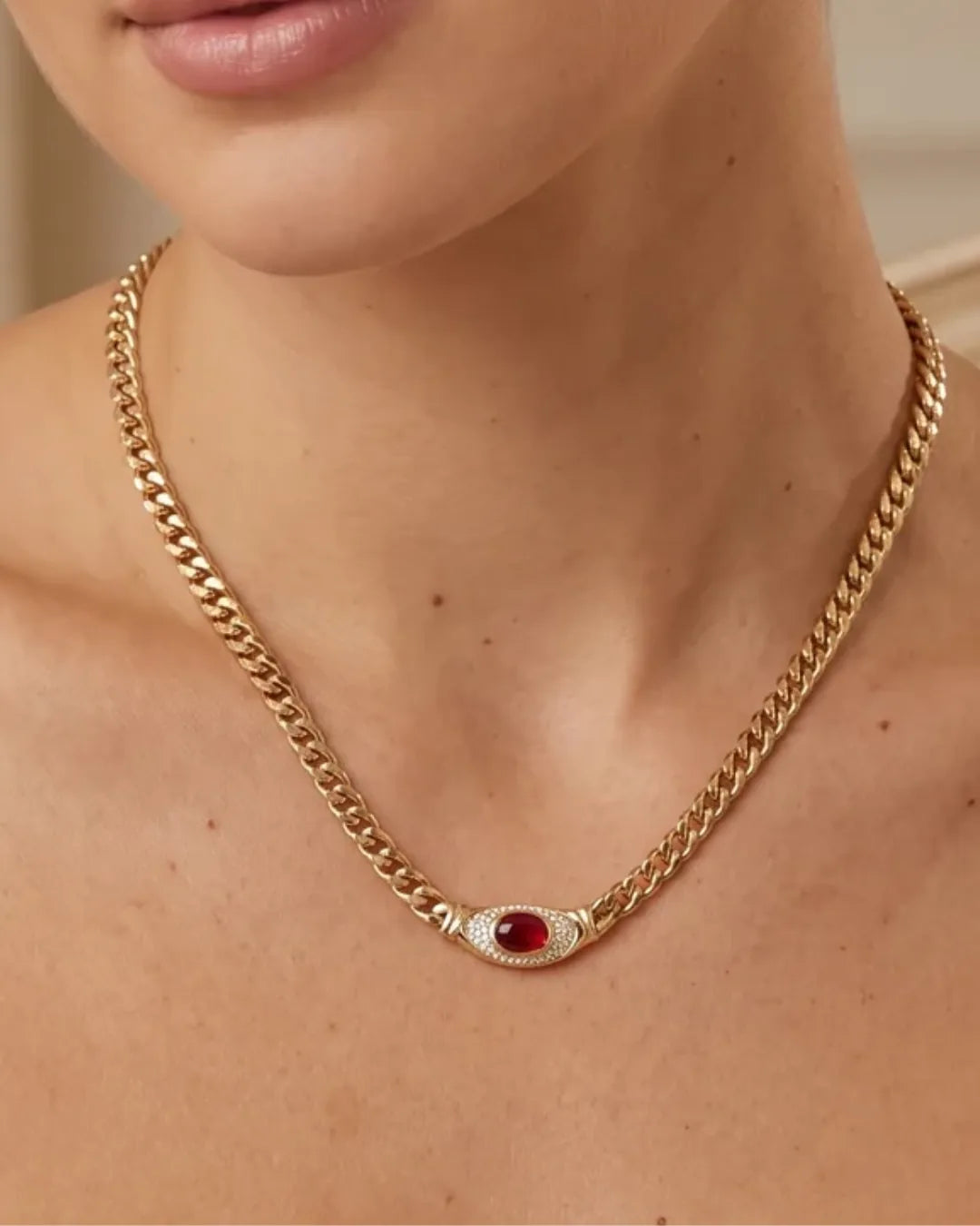 Aurelia Statement Chain Necklace Royale