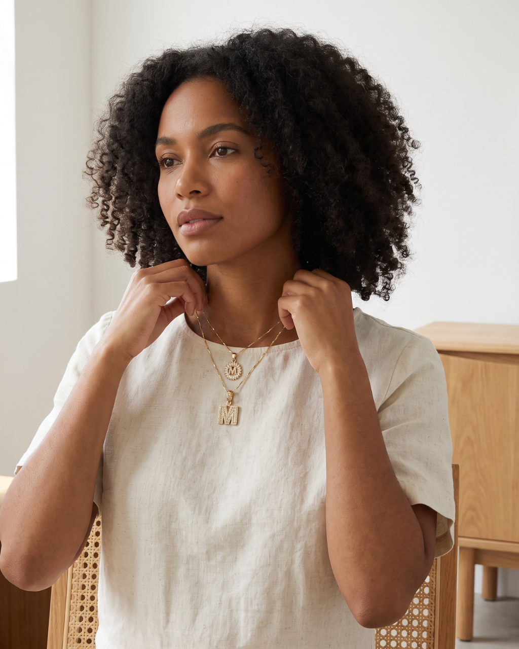 Elowen Layered Initial Necklace Brilliance