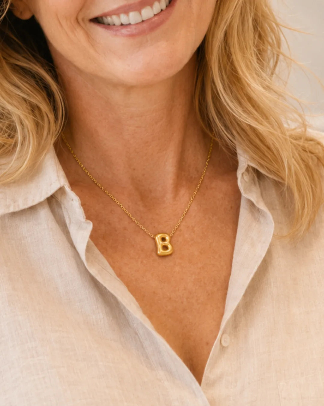 Amelia Bubble Initial Necklace