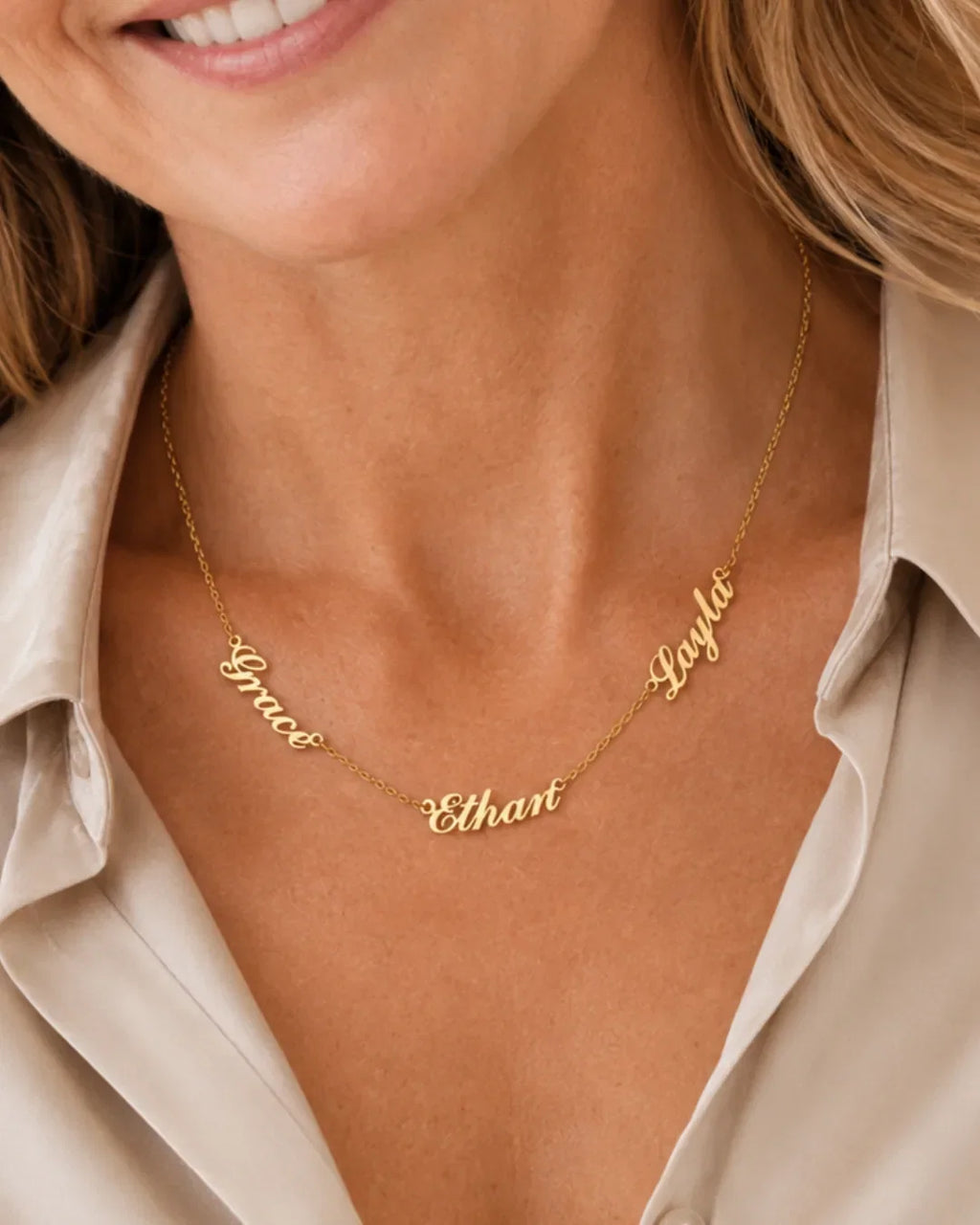 Ava Multiple Name Necklace with Custom Names