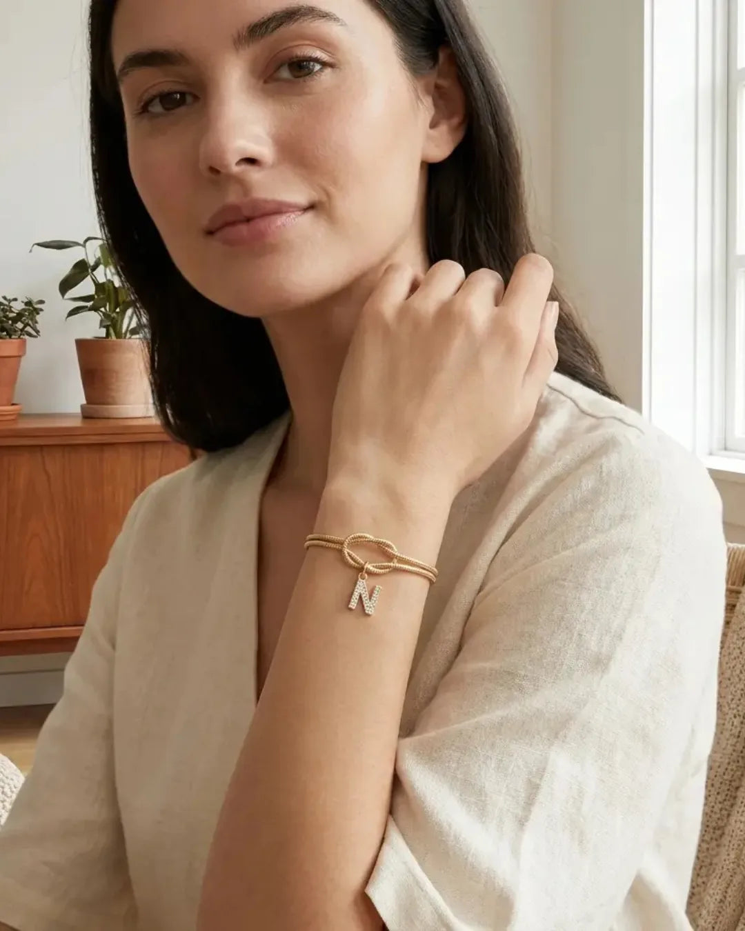 Celestine Initial Knot Bracelet Grace