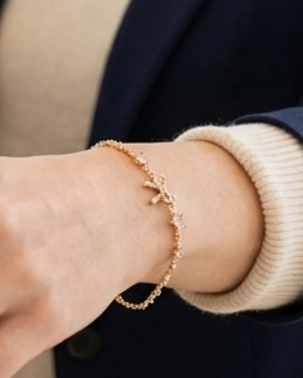 Adelina Bow Bracelet Charm