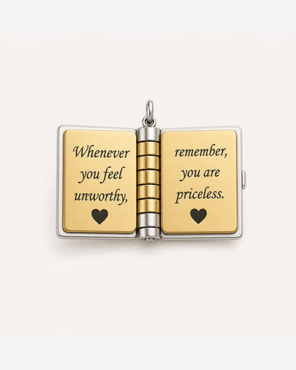 Book Locket Necklace for Daughter