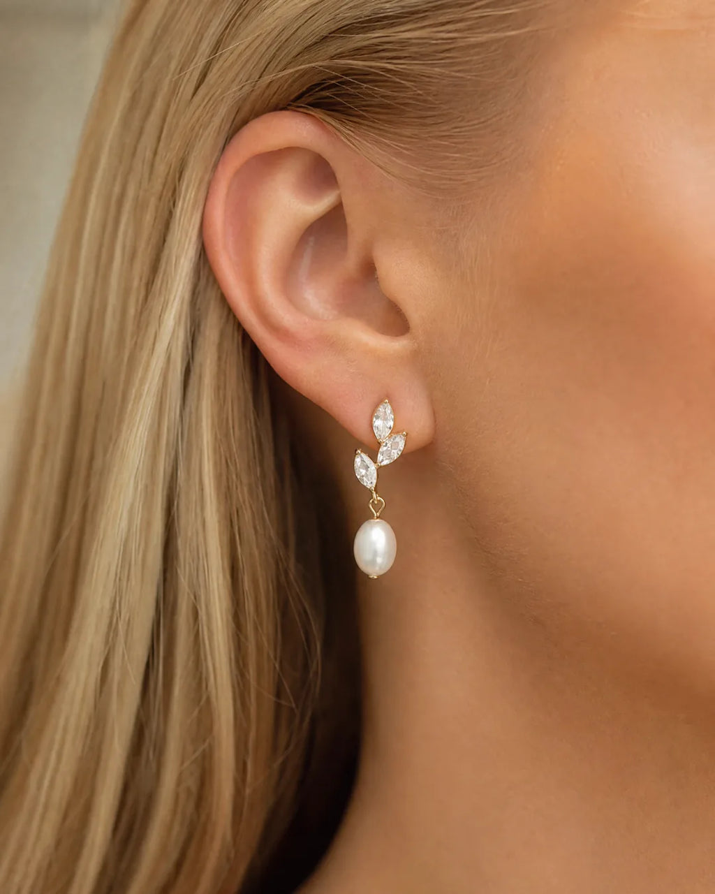 Margot Pearl Drop Earrings Elegant