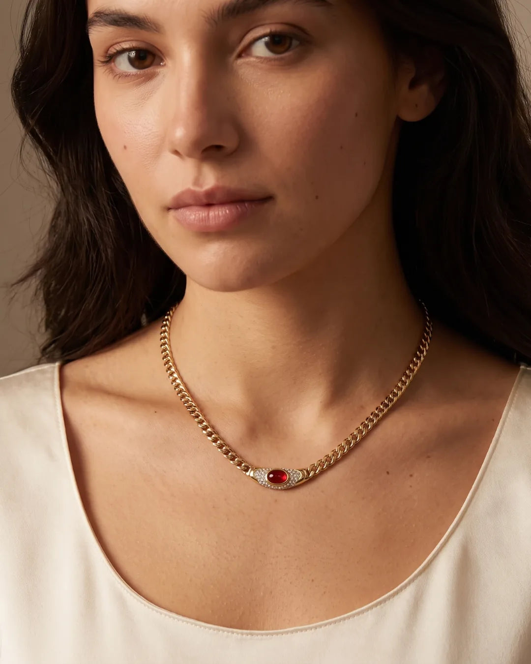 Aurelia Statement Chain Necklace Royale