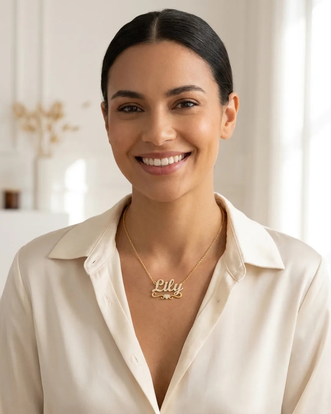 Rosalie Iced Out Name Necklace Brilliance