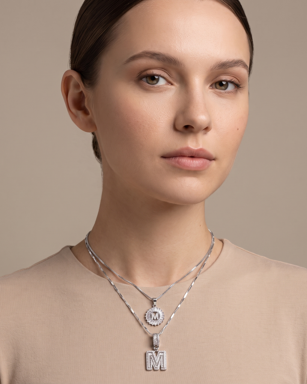 Elowen Layered Initial Necklace Brilliance