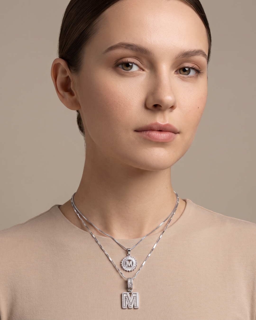 Elowen Layered Initial Necklace Brilliance