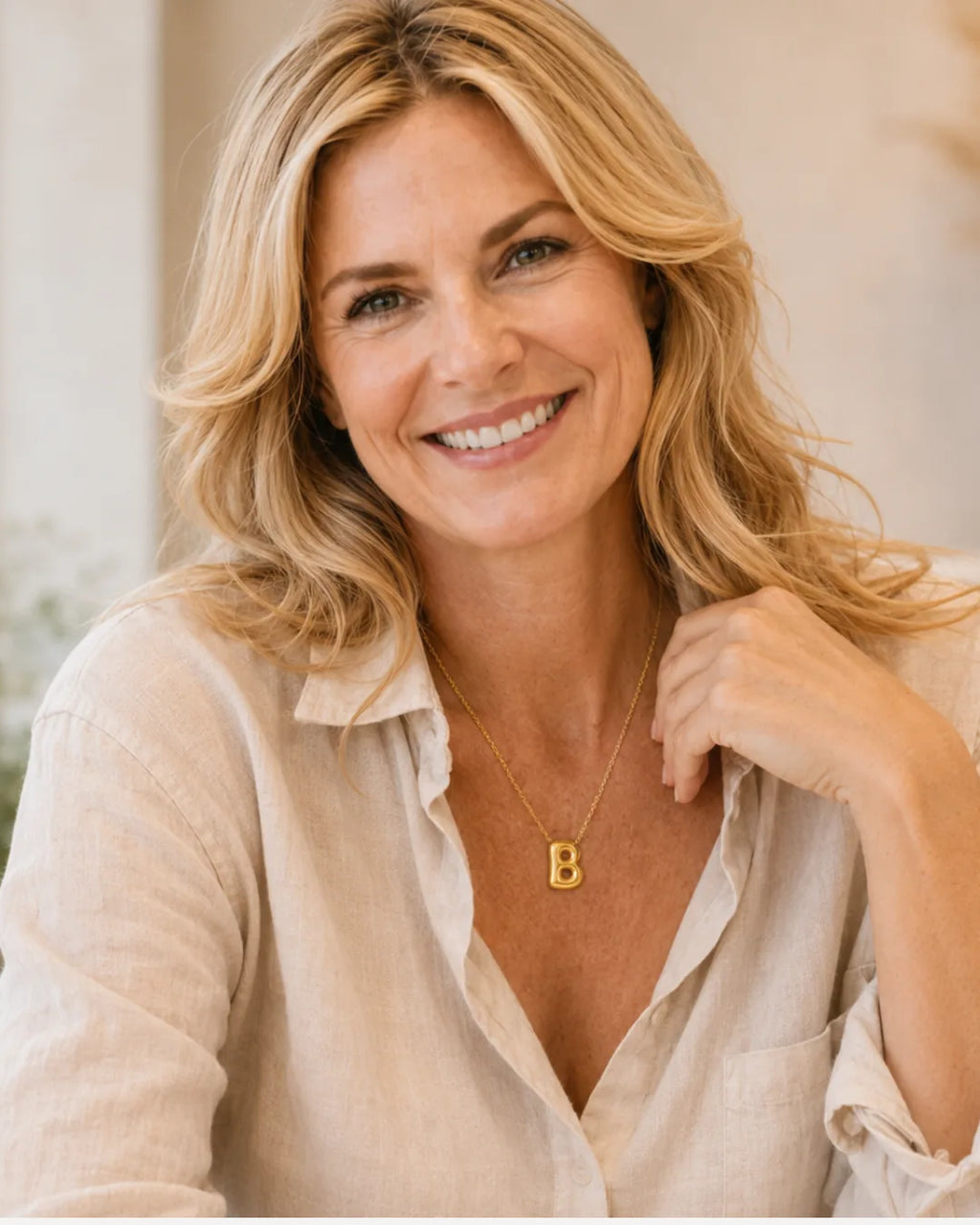 Amelia Bubble Initial Necklace