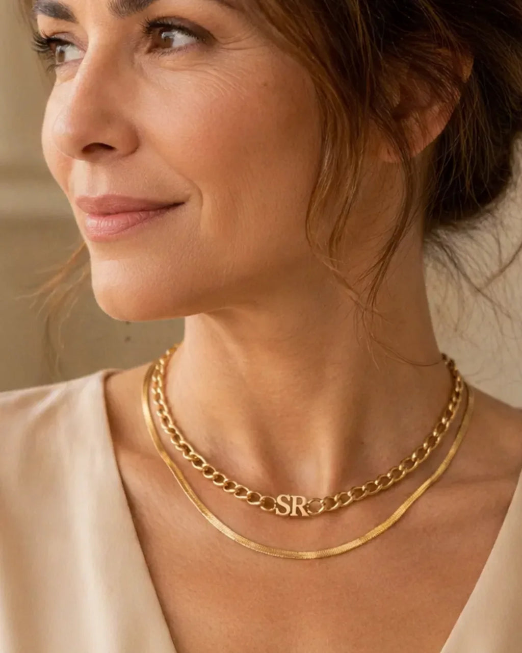 Olivia Initial Choker Necklace