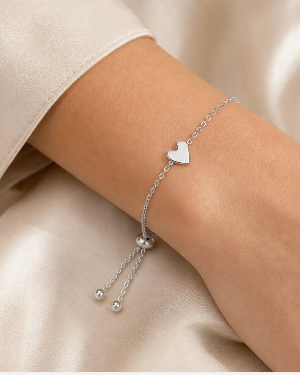Aurora Matching Mam Daughter Heart Charm Bracelet (2 bracelets)
