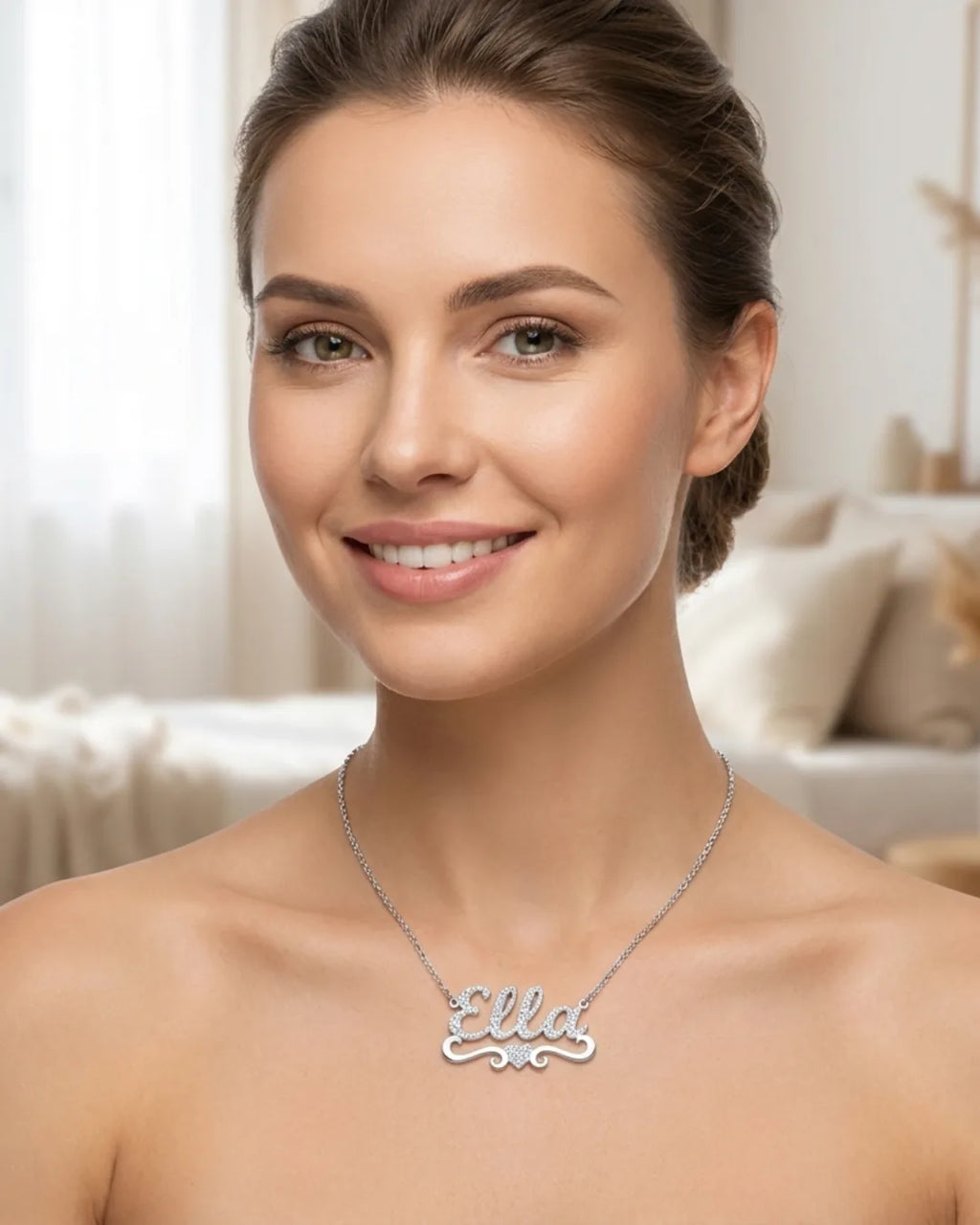 Rosalie Iced Out Name Necklace Brilliance