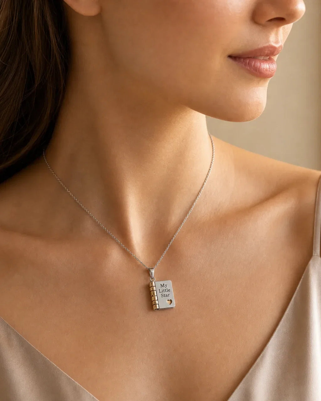 Book Locket Necklace for Daughter