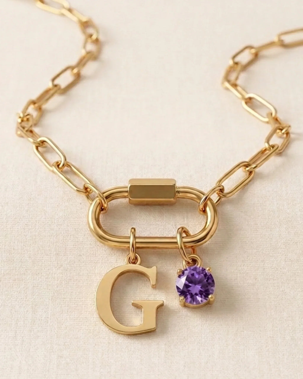 Name & Birthstone Signature Necklace