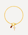Icon Birthstone Cross Charm bracelet